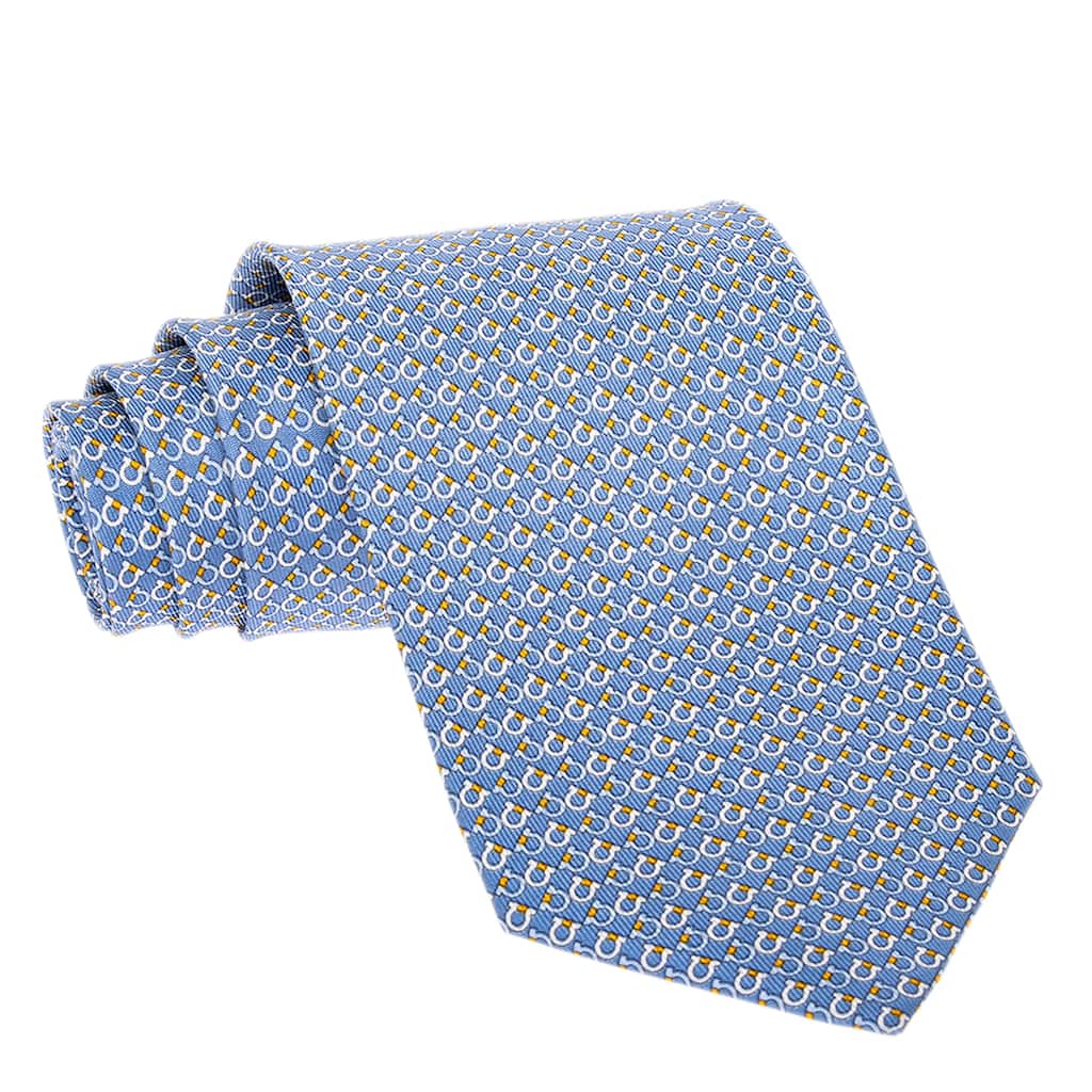 Ferragamo Gancini Print Silk Tie