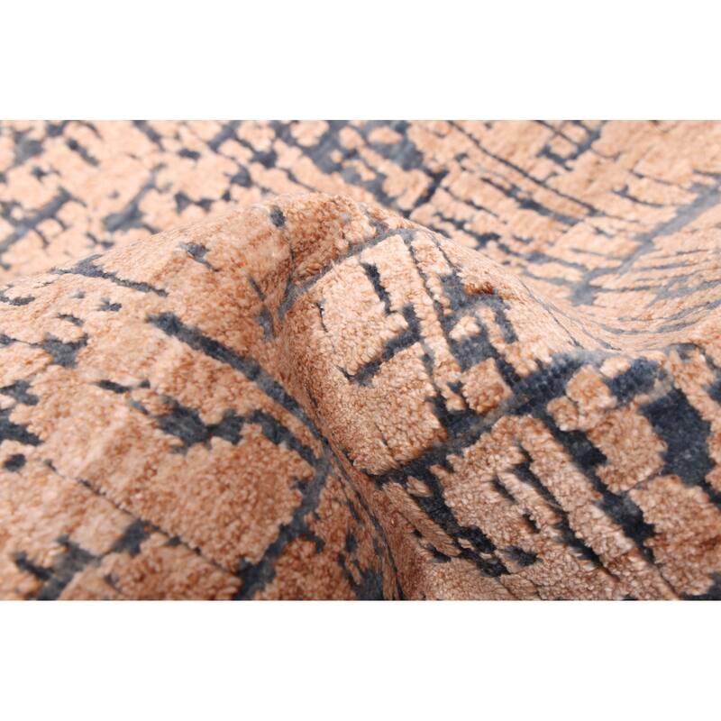 ECARPETGALLERY Hand-knotted Legacy Light Brown Silk, Wool Rug - 2'6 x 9'8