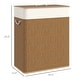 preview thumbnail 12 of 16, HOMCOM Double Laundry Basket with Lid, 26.4 Gallon Bamboo Laundry Hamper with Rope Handles, Clothes Hamper with Removable Liner