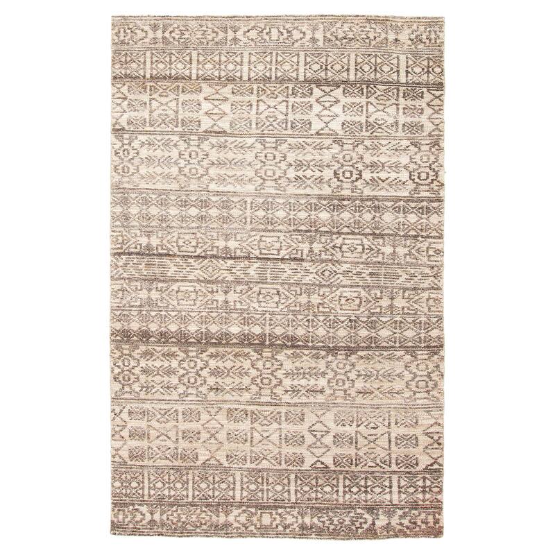 ECARPETGALLERY Hand-knotted Tangier Grey Wool Rug - 4'11 x 7'10 - Grey - 4'11 x 7'10