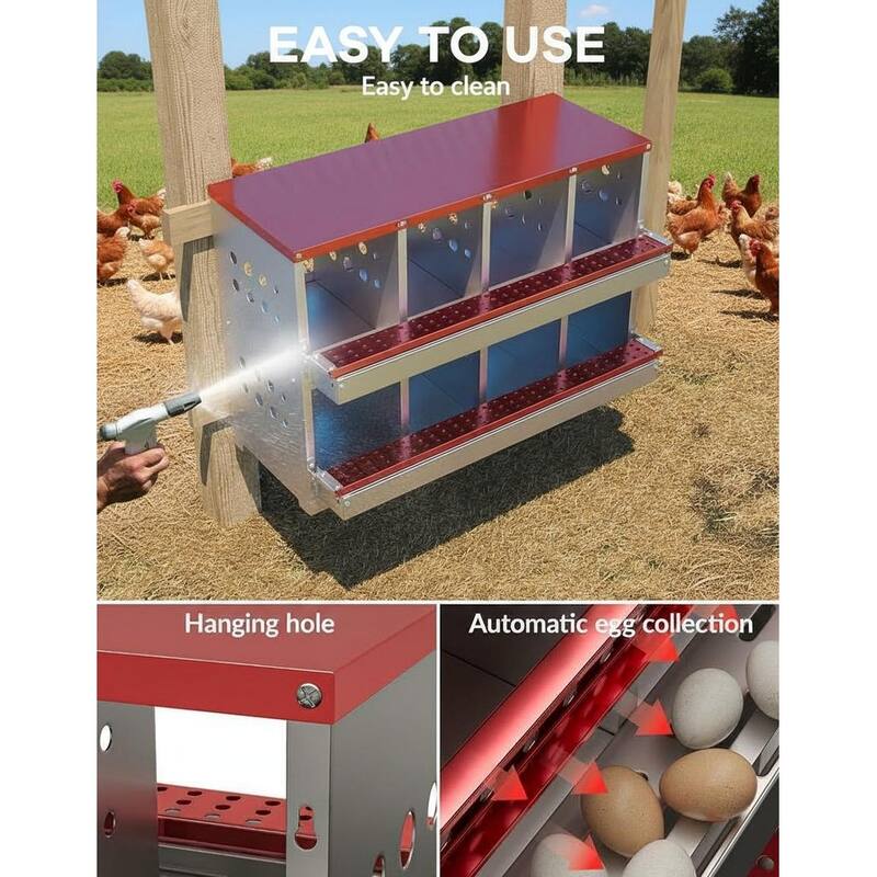 Chicken Nesting Boxes, with 8 Compartment