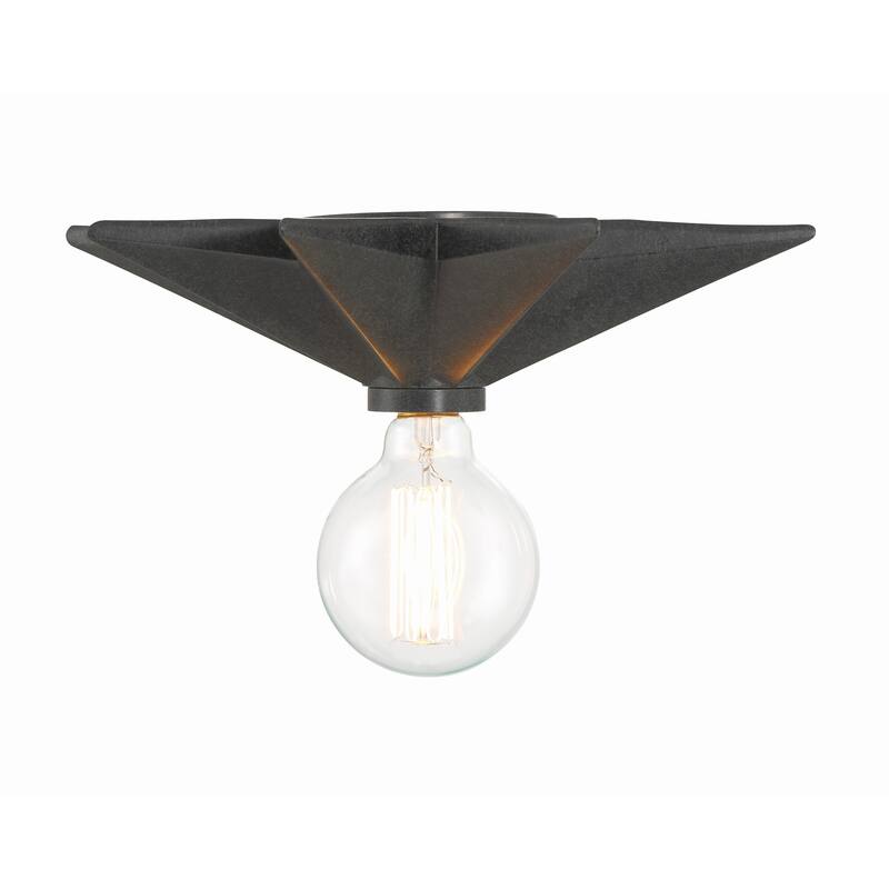 Astro 1 Light Black Wall Mount - 12"W x 12"H x 3"D