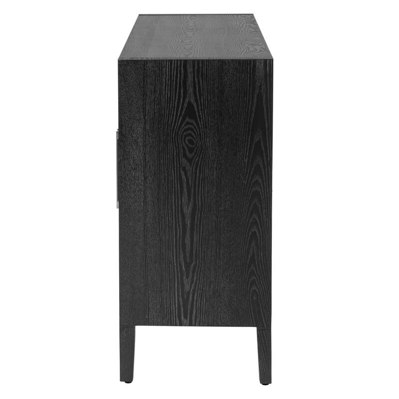 Roomfitters Storage Cabinet Sideboard Wooden Cabinet with 4 Metal Handles, 4 Shelves, and 4 Doors for Hallway