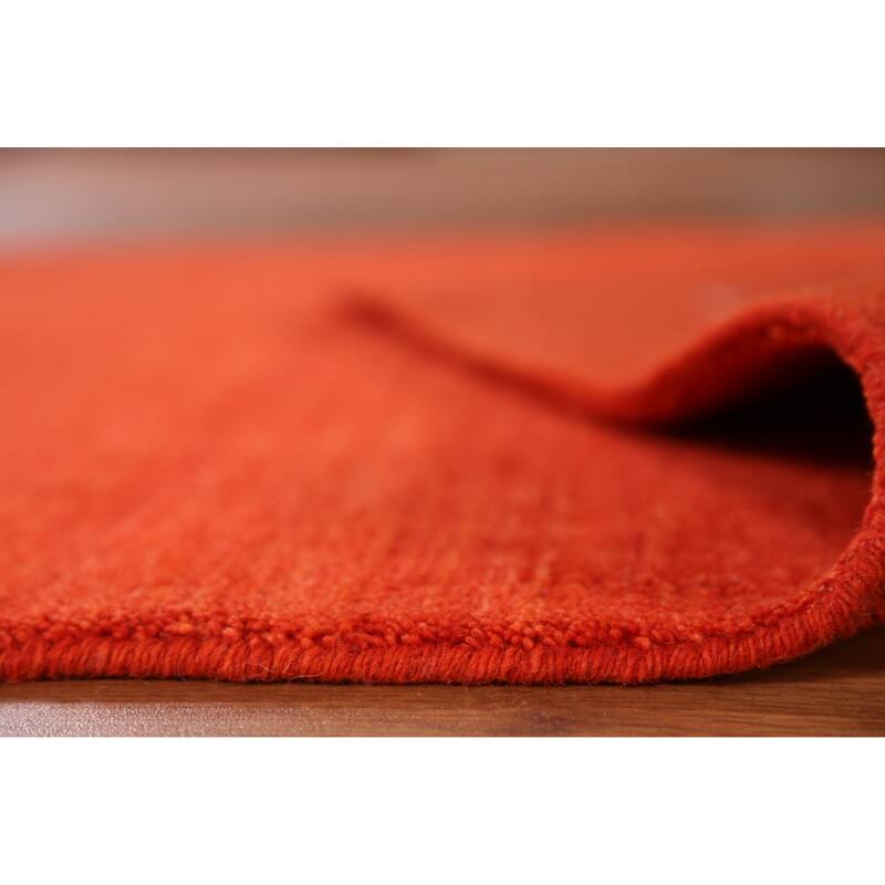 Hand Knotted Oriental 100% Wool Carpet Tribal Animal Pictorial Oranges & Rust Gabbeh Area Rug - 5' 9'' X 3' 11''