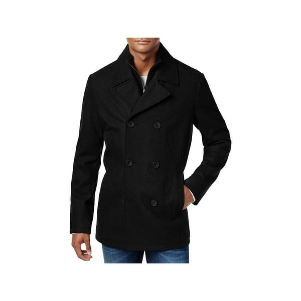 Shop Kenneth Cole Reaction Mens Pea Coat Winter Wool Blend