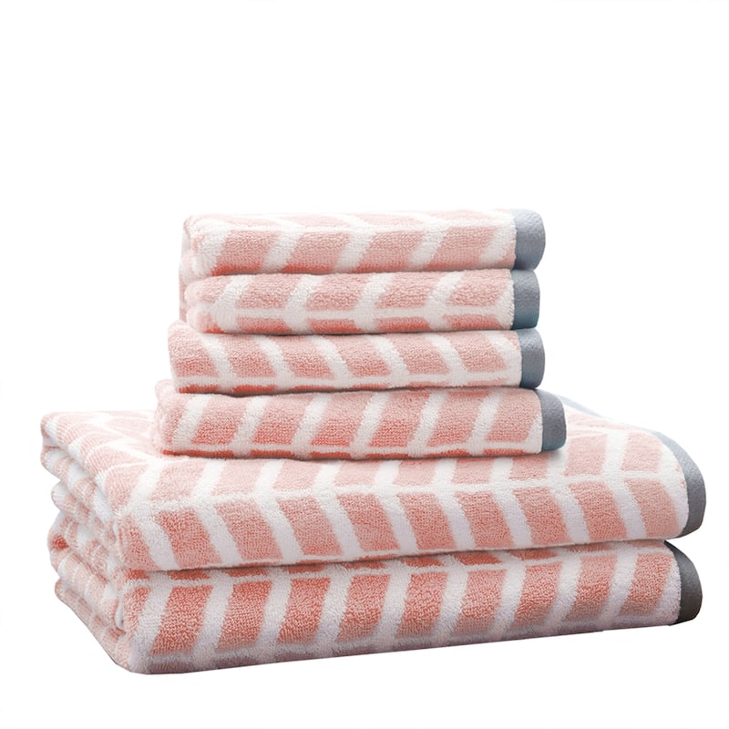 Intelligent Design Laila Cotton Jacquard Bath Towel 6 Piece Set