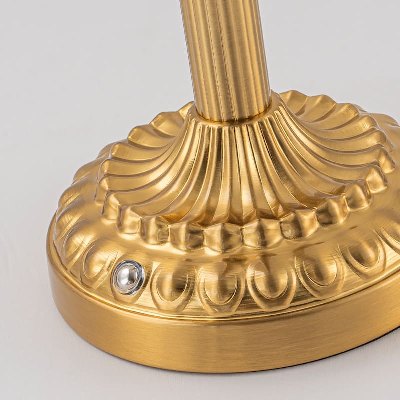 CraftHome 16'' Glam Cordless Table Lamp Touch Control Classic Elegant Dimmable Rechargeable LED Nightstand Lamp - W6"