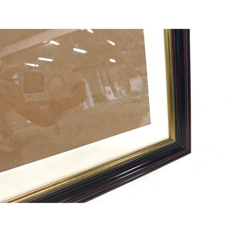 Solid Wood Picture Frame - Replaceable Canvas Art Frame with Organic Glass, Elegant Framed Wall Decor for Living Room