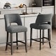 preview thumbnail 5 of 59, Upholstered Counter Height Bar Stools with wood legs for Kitchen Island Dining Room