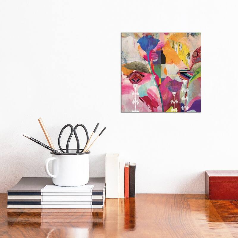iCanvas "Leave Dem Alone Floral" by Nikki Chu Canvas Print - 12x12x0.75