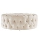 preview thumbnail 25 of 27, Knightsbridge Round Tufted Rolling Ottoman by iNSPIRE Q Artisan