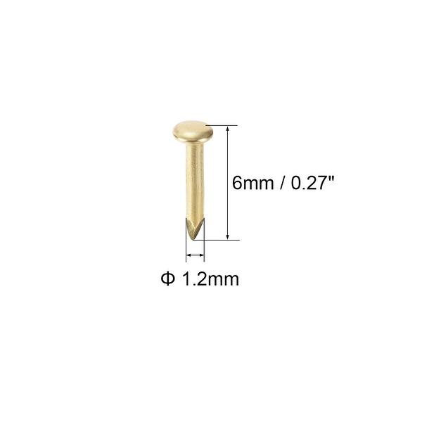 Small Tiny Nails 1 2X6mm for DIY Household Accessories Gold Tone 350pcs