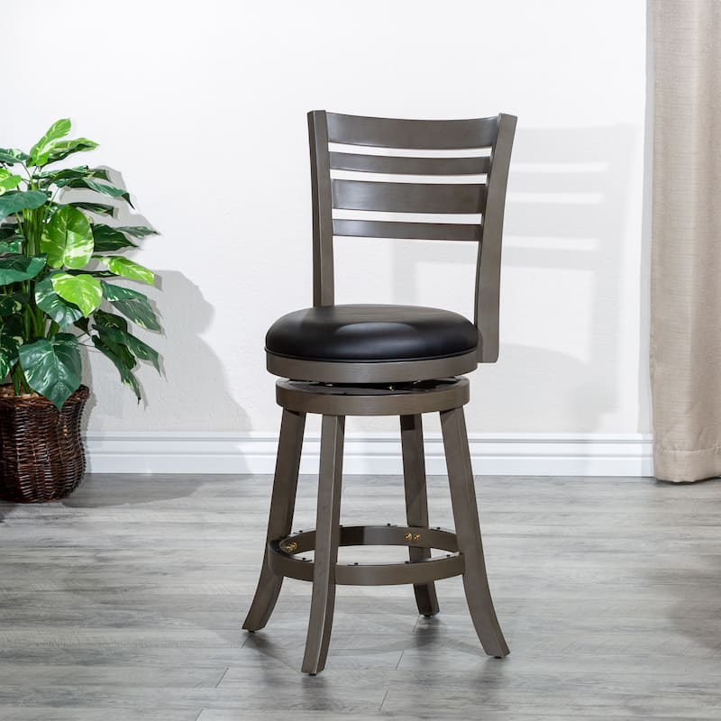 DTY Indoor Living Granby 4-Slat Back Swivel Stool