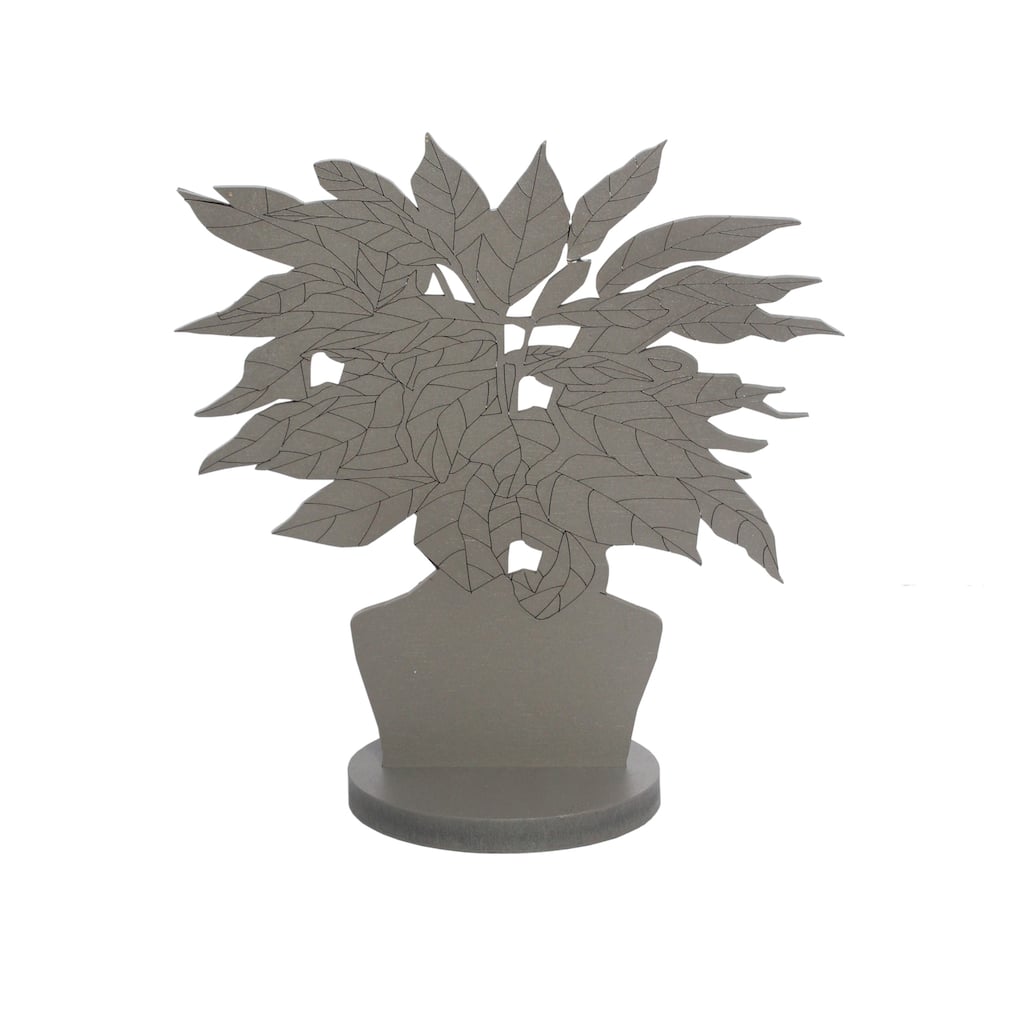 Sm. MDF Ficus Silhouette Mountain Grey- A