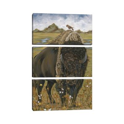 iCanvas "Bison" by Hollihocks Art 3-Piece Canvas Wall Art Set