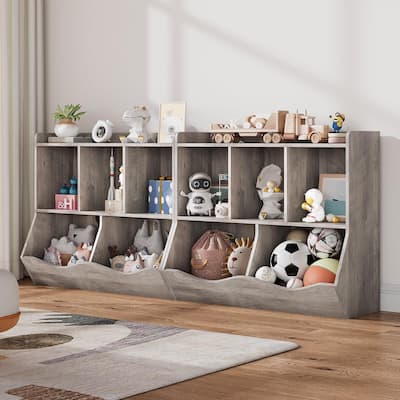 Toy Storage Organizer Toy Bookshelf and Bookcase for Storage Books and Toys Kid's Multi Shelf Cubby
