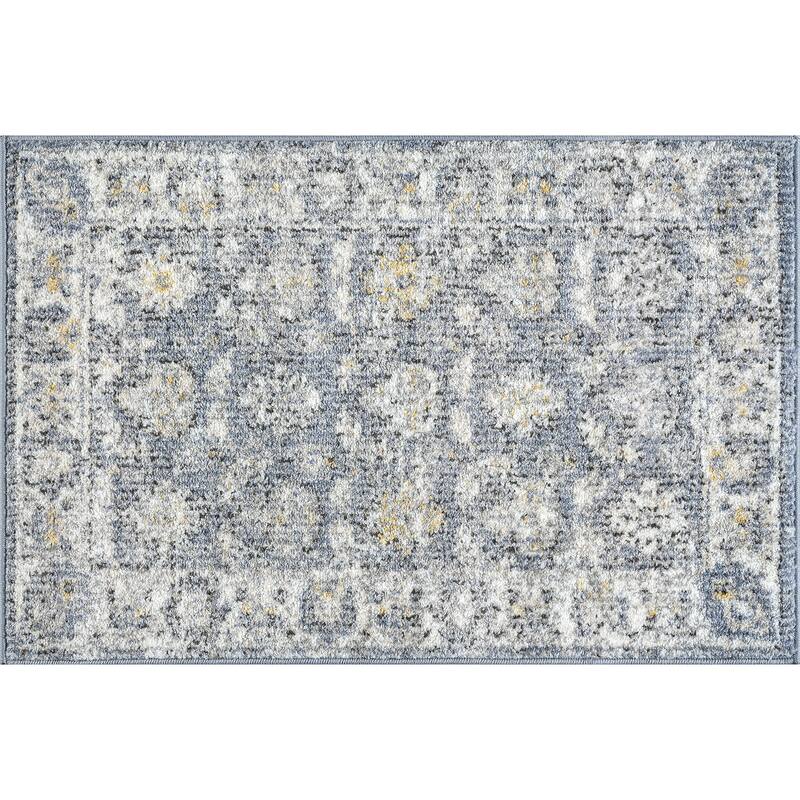 Addalyn Oriental Border Area Rug