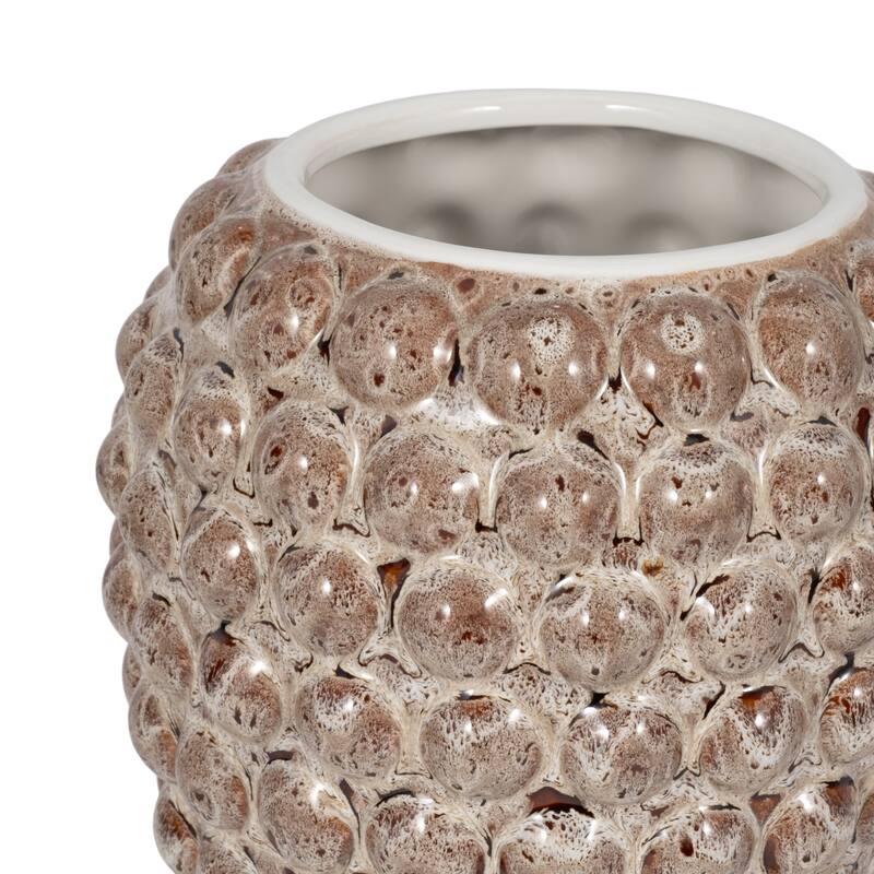 Sagebrook Home Ceramic Essence, Brown, Novelty - Unique Decorative Vase for a Modern Home