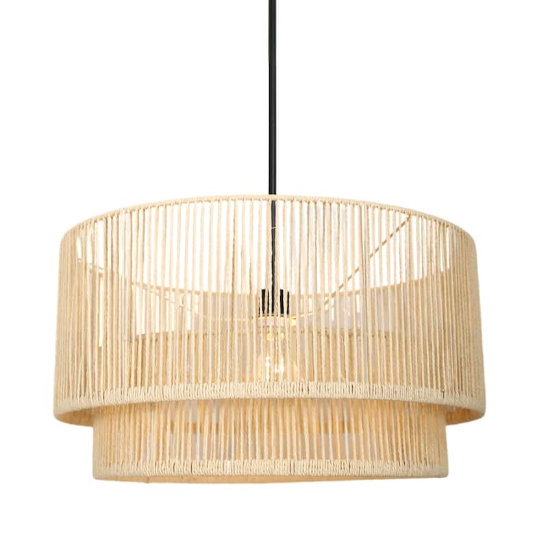 Boho Handwoven Rattan Pendant Light Modern Chandelier