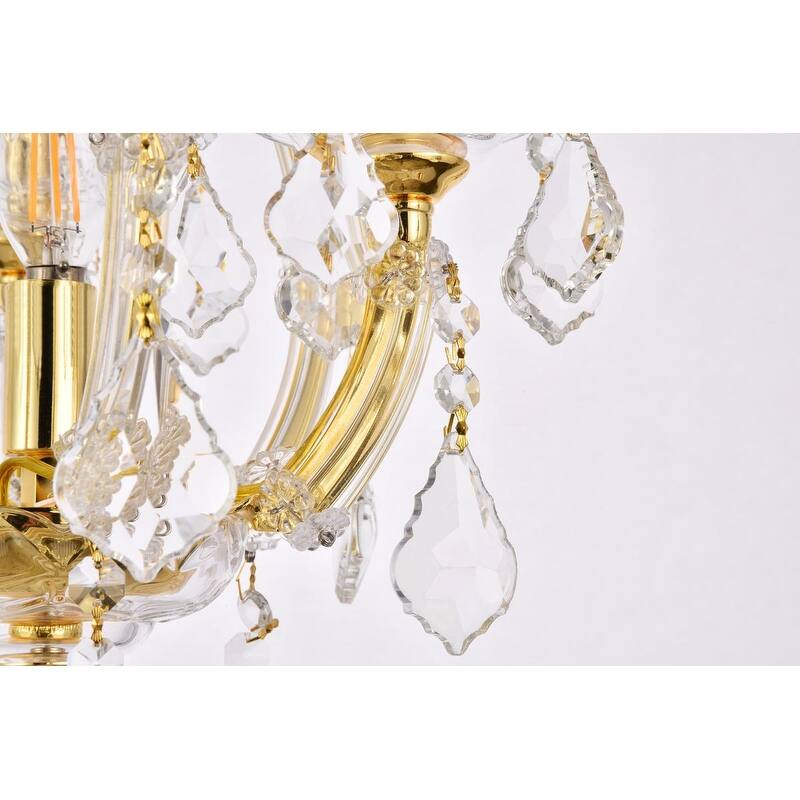 Fleur Illumination Collection Pendant D:12in H:22in Lt:4 Gold Finish
