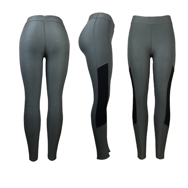 Women's Athletic Fitness Sports Yoga Pants Large/X-Large-Grey/Black