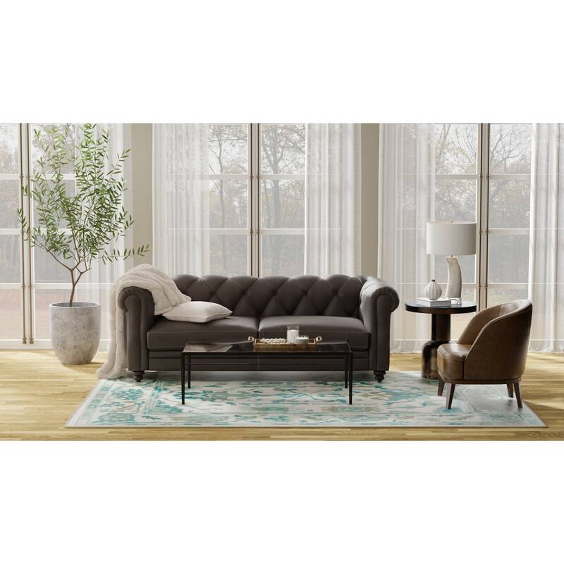 Grand Bazaar Larson Hand Knotted Floral & Botanical Transitional Area Rug