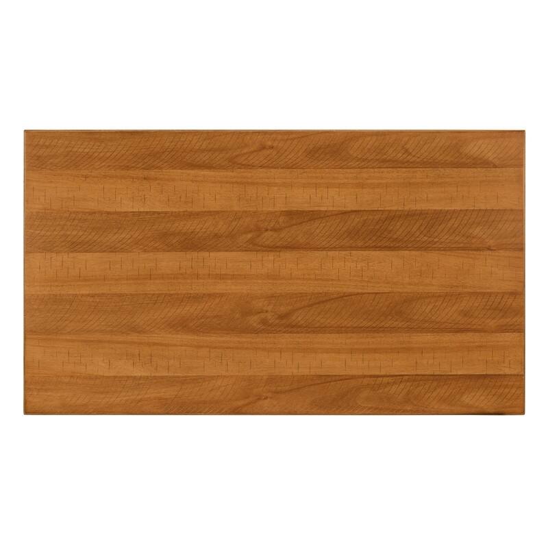 Rectangular 47" Wooden Coffee Table with Storage Drawer, Vintage Cocktail Table with Solid Wood Legs for Living Room Elegance