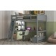 preview thumbnail 34 of 33, Full Size Loft Bed with L-shaped Multi-storage Desk, LED light & USB Charging Station, Wooden Loft Bed Storage Bench w/2 Drawers