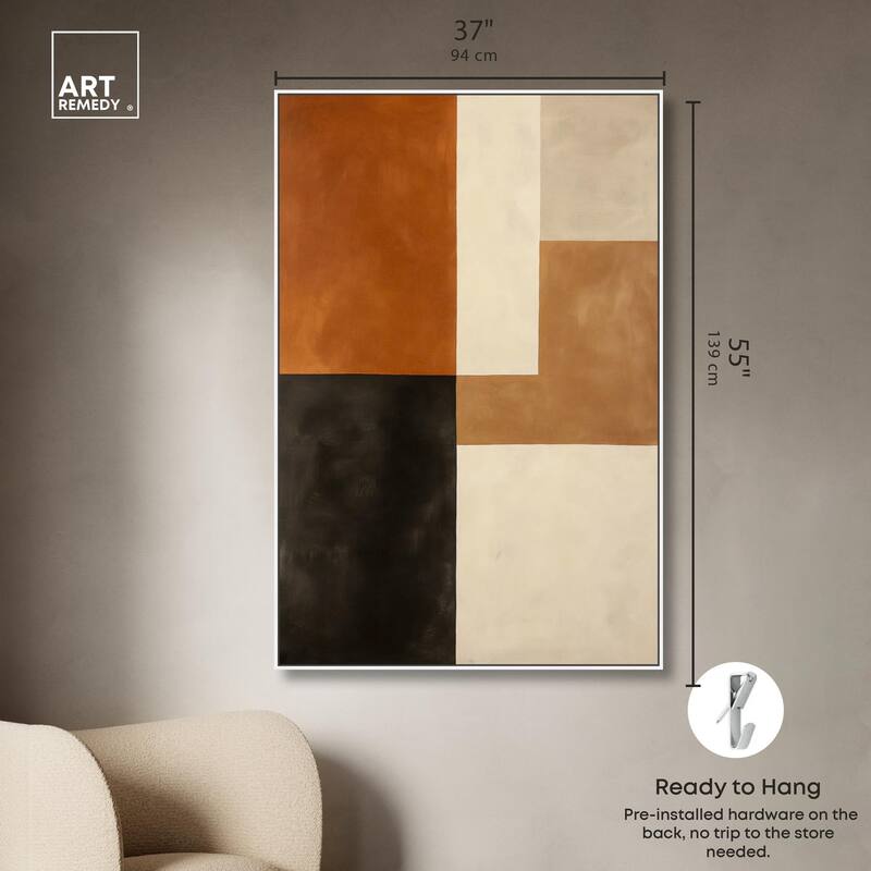 Tonal Grid II Canvas by Art Remedy