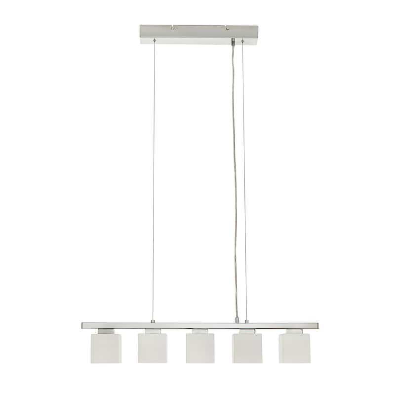 Uliana Chrome 5-Glass Cube Pendant Light by iNSPIRE Q Modern