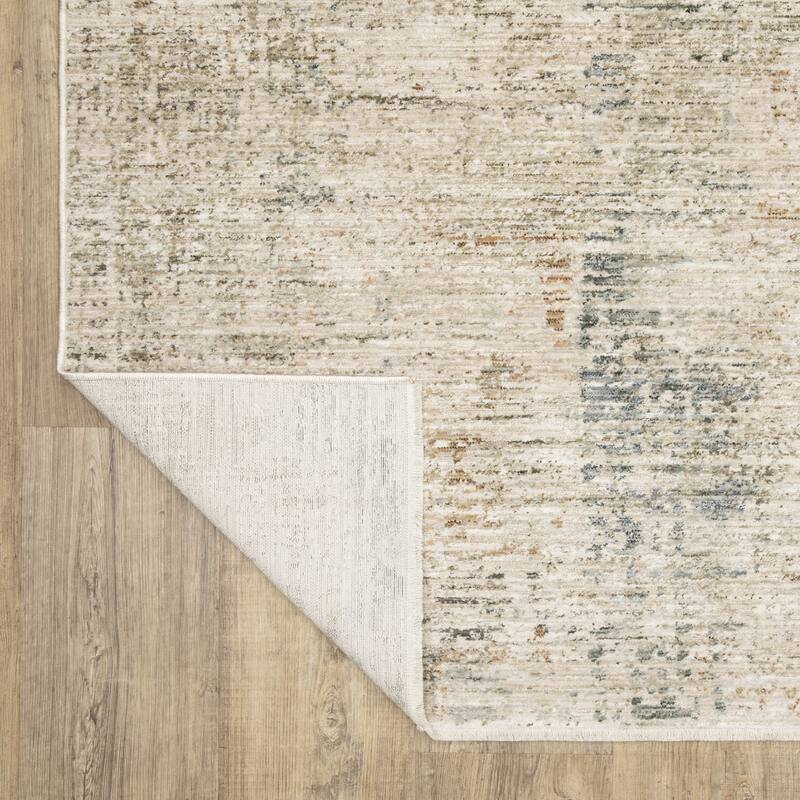Sienna Distressed Abstract Beige/ Grey Area Rug