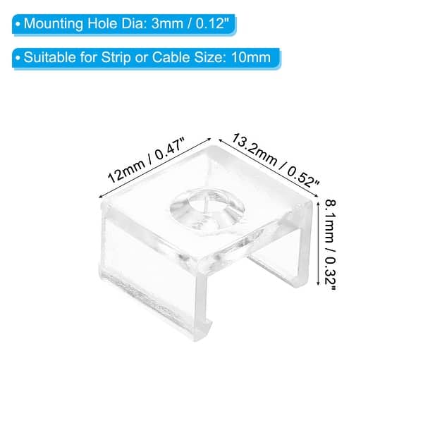 100pcs LED Strip Light Clips Mounting Bracket Fixing Clamp with Screws ...
