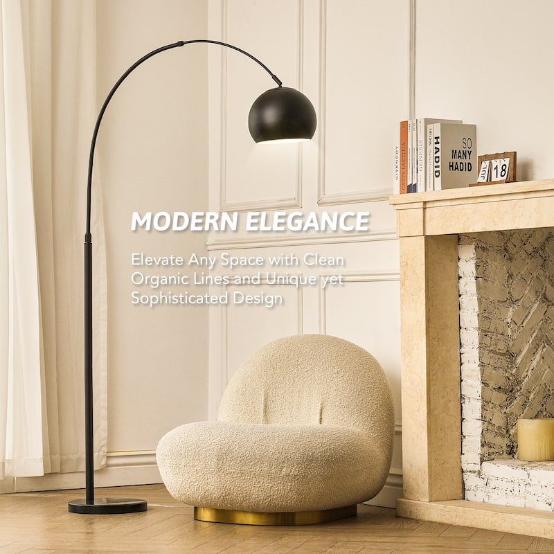 CO-Z 70" Arc Floor Lamp with Genuine Marble Base