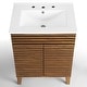 Modway Walnut Grain Vanity with Ceramic Basin - Bed Bath & Beyond ...