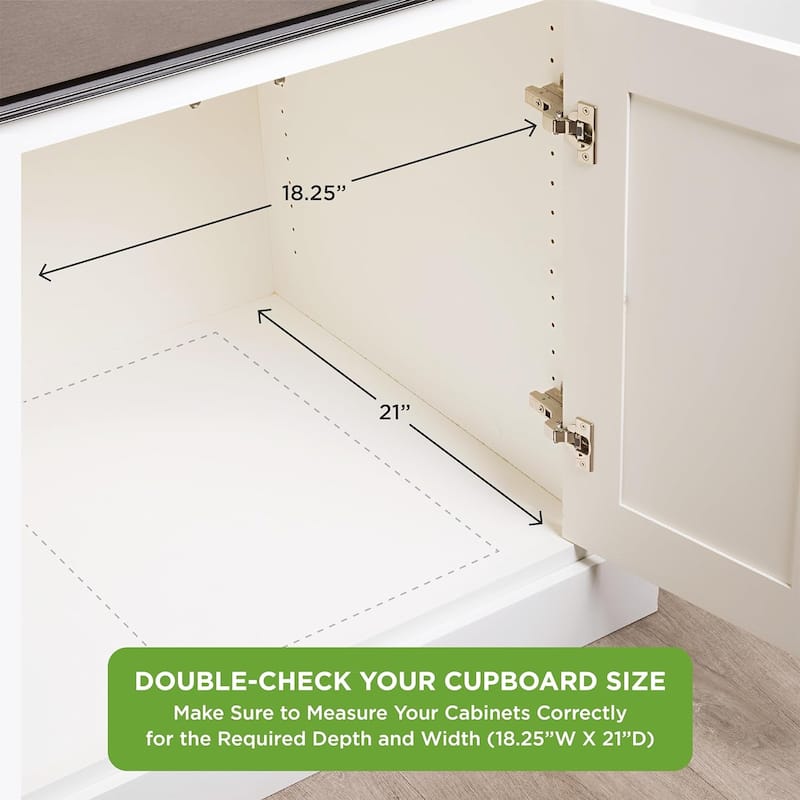 Hold N' Storage Bamboo Wooden Pull out Cabinet Organizer - Requires At Least a 21"D Cabinet Opening