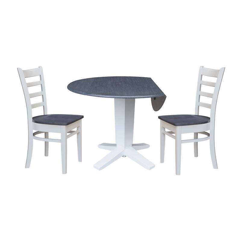 42" Round Drop Leaf Table with Dining Chairs