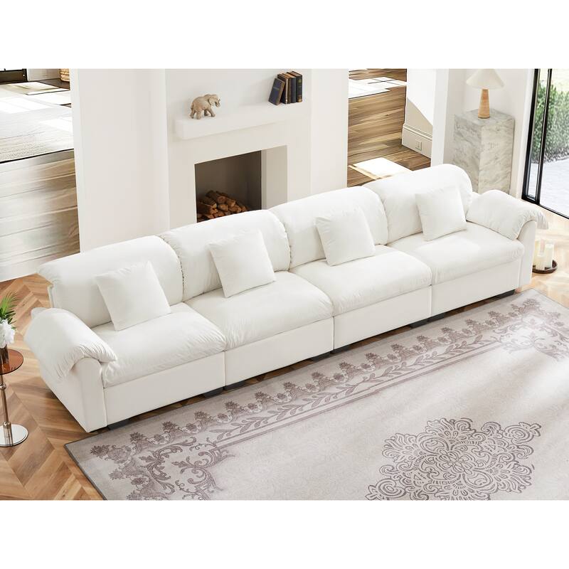 Large Deep Seat Modular Sofa with Storage Seats