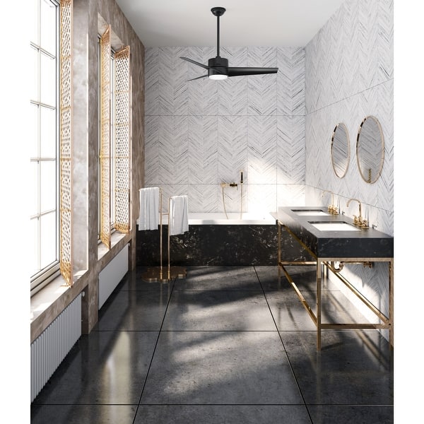 slide 2 of 16, Hunter 54" Havoc WeatherMax Outdoor Ceiling Fan with LED Light Kit and Wall Control Matte Black