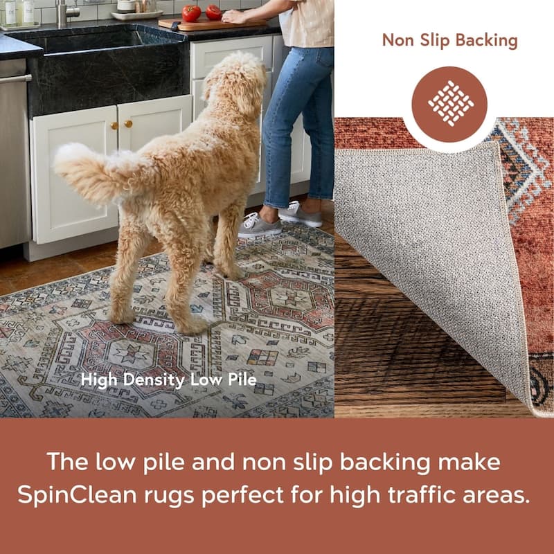 Nuloom Lotus Vintage Machine Washable Indoor/Outdoor Area Rug