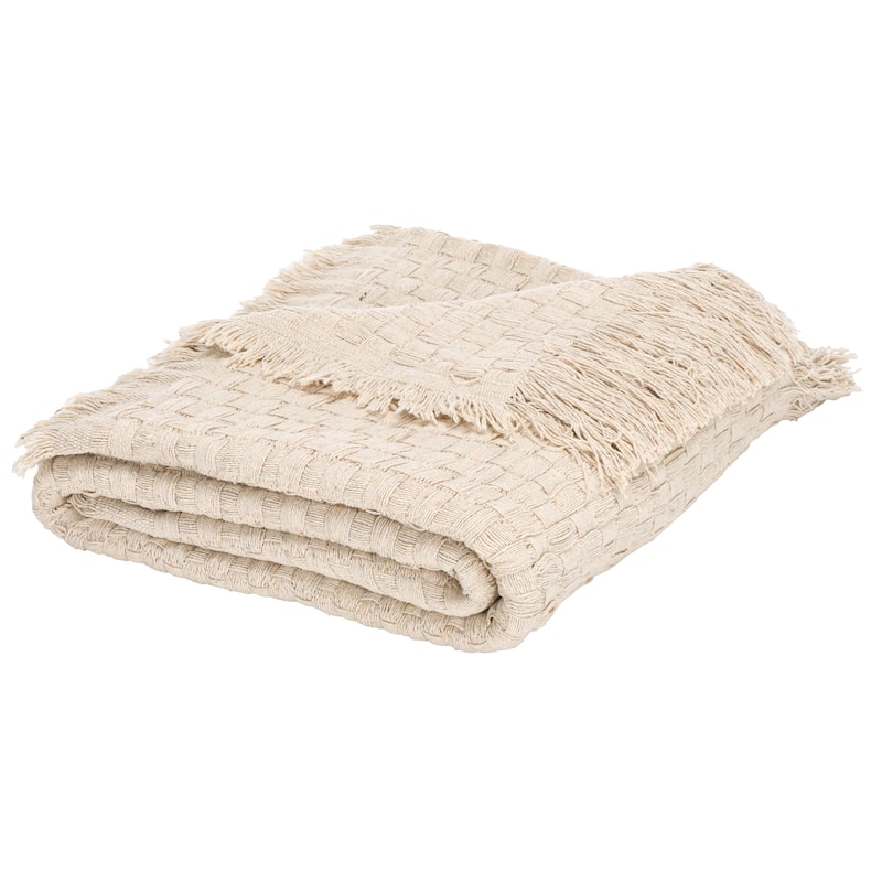 SAFAVIEH Home Inaya 51W x 67L-inch Cotton Throw Blanket