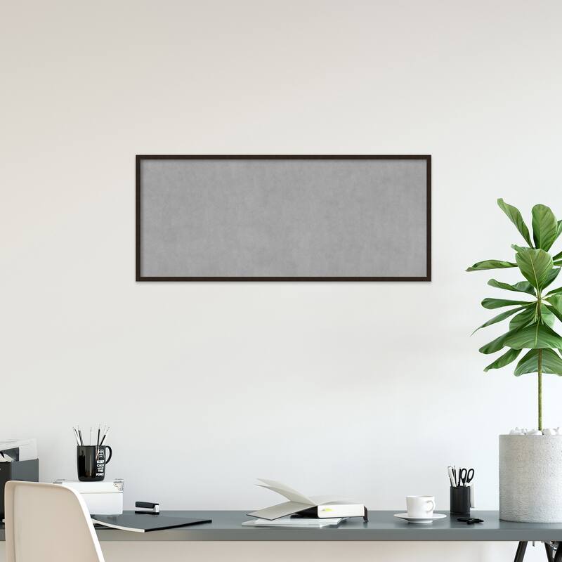 Amanti Art Carlisle Espresso Narrow Framed Magnetic Board