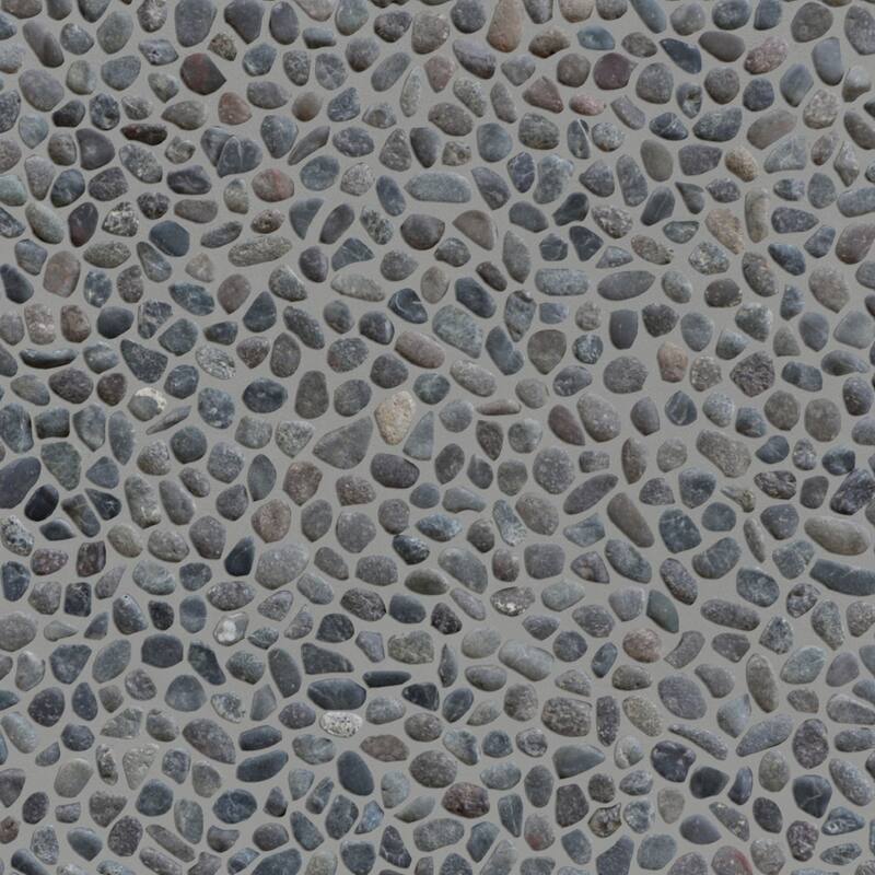 Black Mini Pebble Mosaic Backsplash Tiles for Kitchen Walls, Shower Bathroom Floors 12" X 12" (11 Sqft per case)