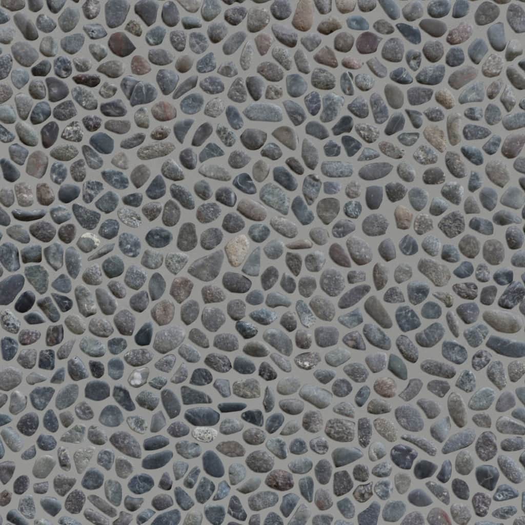 Black Mini Pebble Mosaic Backsplash Tiles for Kitchen Walls, Shower Bathroom Floors 12" X 12" (11 Sqft per case)