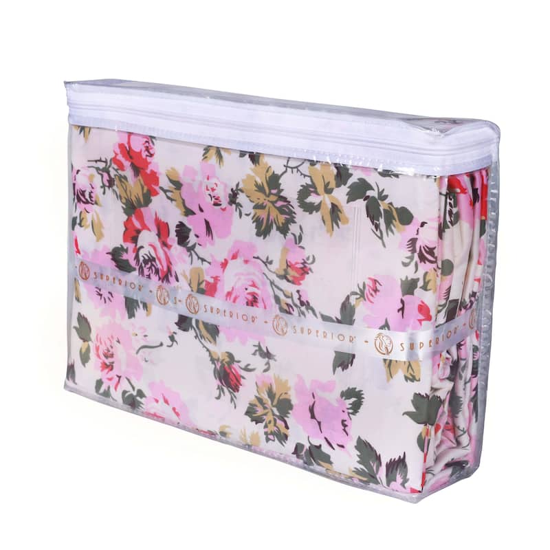 Superior Cotton Vintage Floral Duvet Cover Set with Pillow Shams