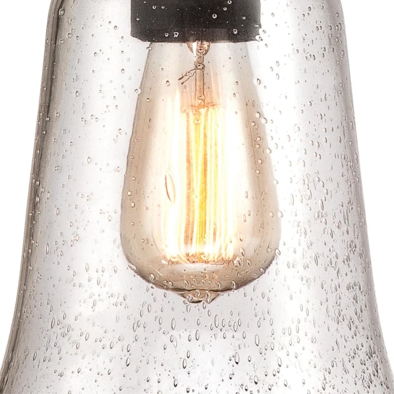 Westinghouse Brynn One-Light Outdoor Pendant, Oil Rubbed Bronze Finish with Highlights and Clear Seeded Glass - 1-Light