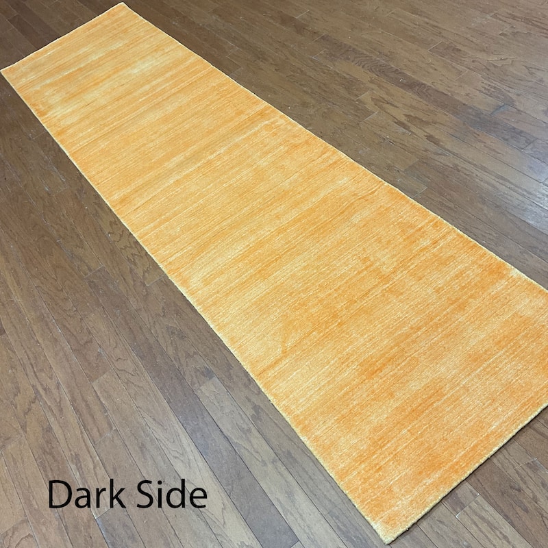 HERAT ORIENTAL Handmade Modern Gabbeh Bamboo Silk Rug - 2'6 x 10'