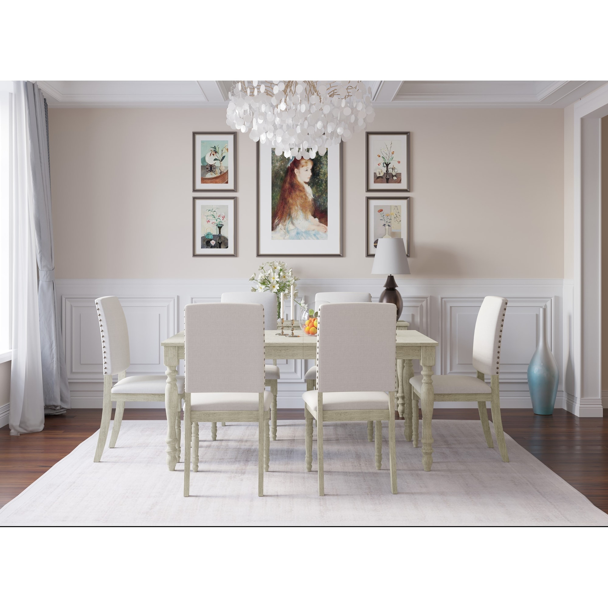 Lily 7-pieces Dining Table and Chair