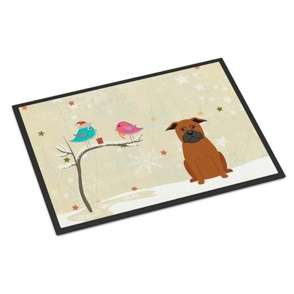 Carolines Treasures BB2583MAT Christmas Presents Between Friends Chinese Chongqing Dog Indoor or Outdoor Mat 18 x 0.25 x 27 in.