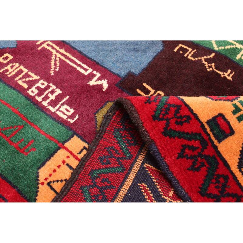 ECARPETGALLERY Hand-knotted Teimani Red Wool Rug - 3'4 x 6'1