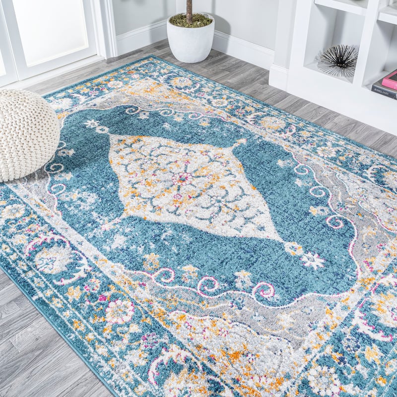 JONATHAN Y Kirman Bohemian Cottage Medallion Area Rug